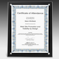 Certificate Holder Clear on Black - 8 1/2" x 11" Insert